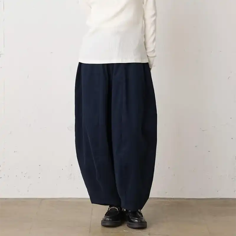 MidiUmi コーデュロイコクーンパンツ /BK99 【日本製】